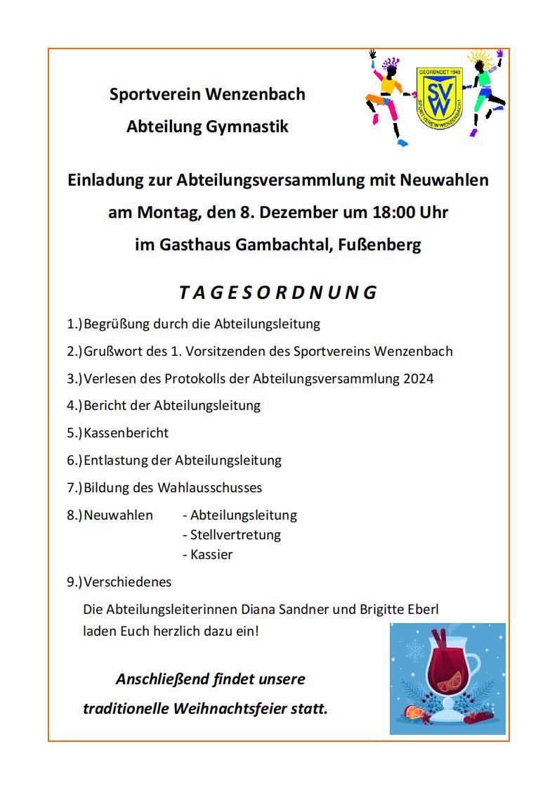Einladung JV Weihnachtsfeier 08.12.2025 00